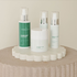 Luxury 3-step facial spa kit including cleanser, exfoliating polish, and nourishing cream for smooth, radiant skin