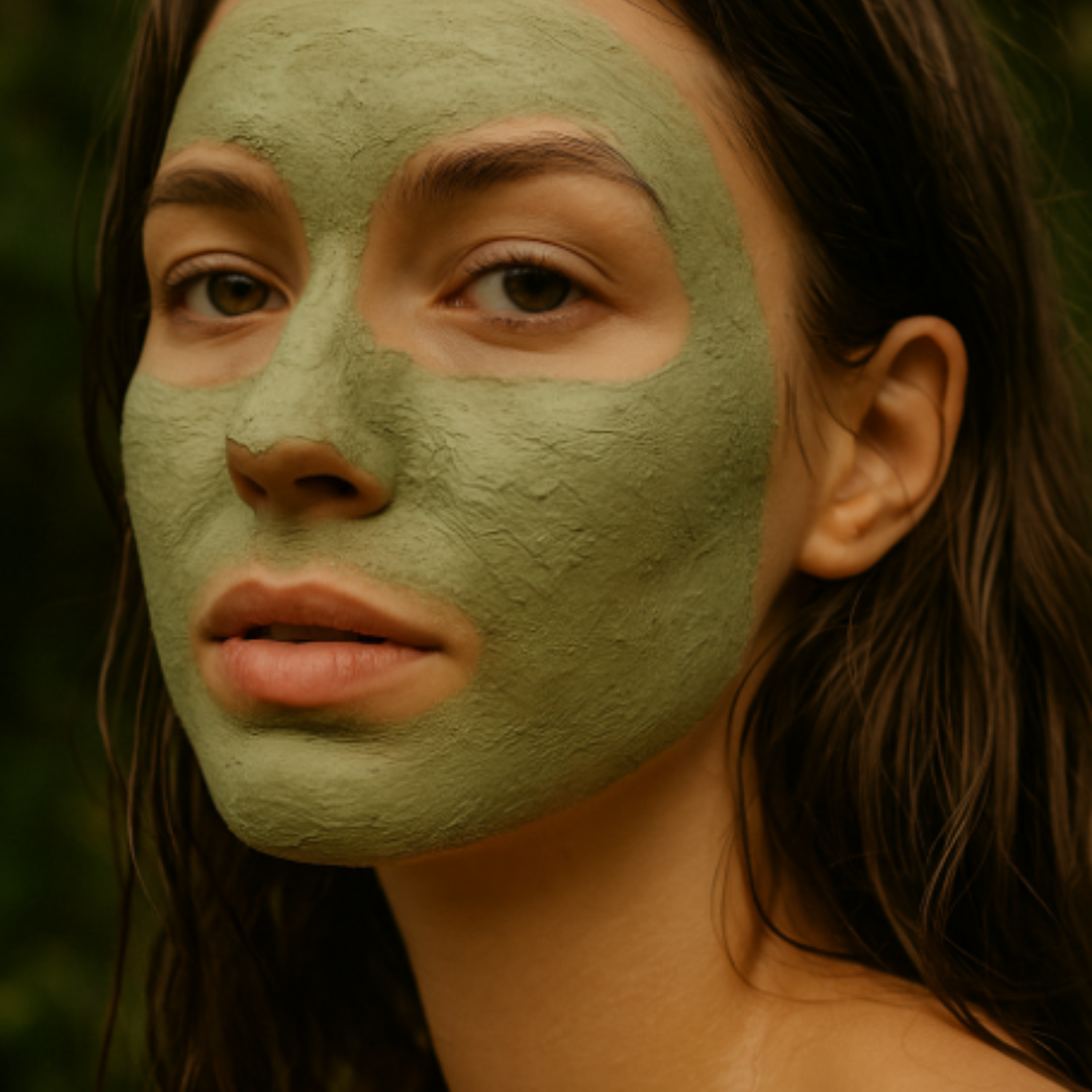 Natural French Green Clay Face Mask for gentle exfoliation, detoxifying, and purifying skin