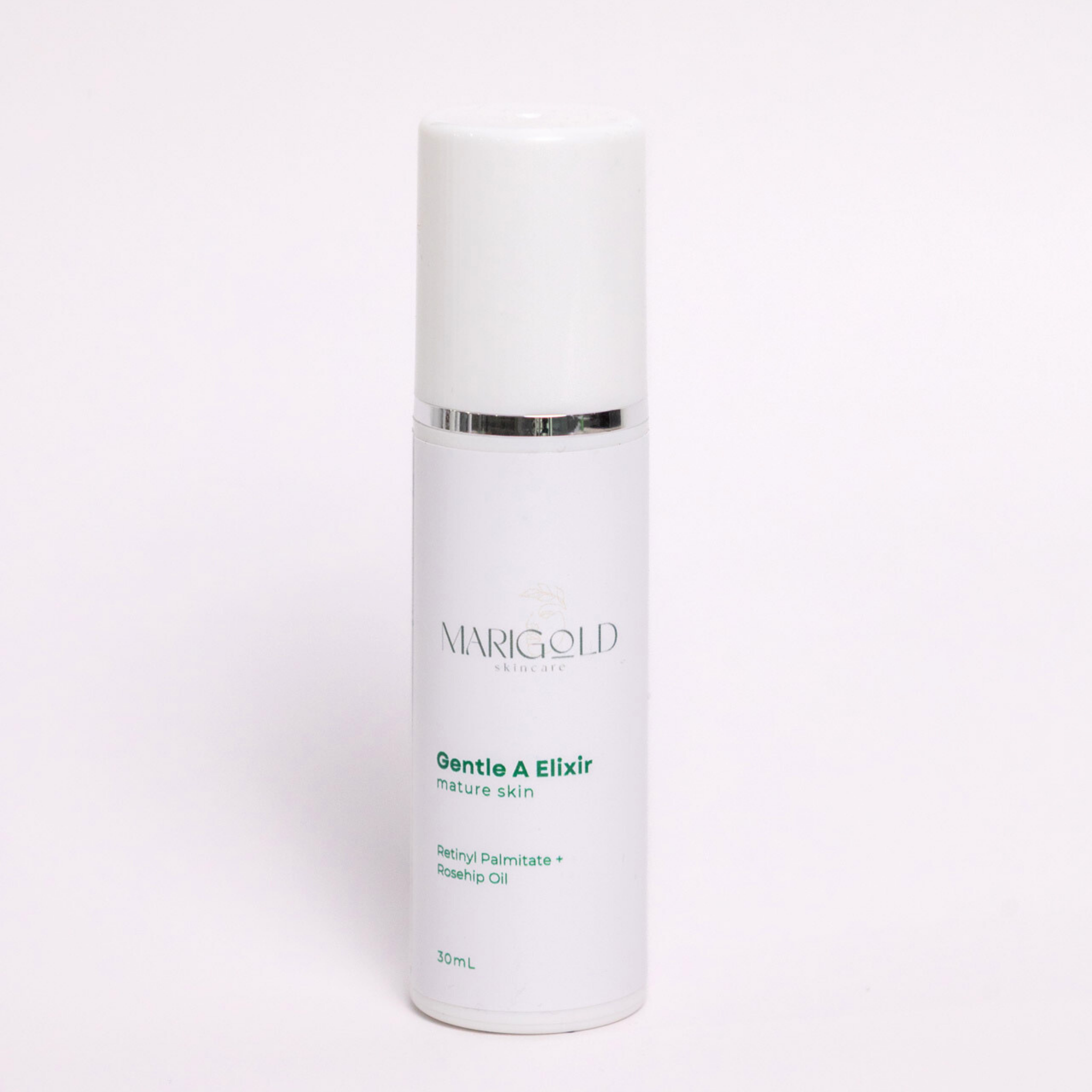 gentle A+ elixir serum with vitamin A for skin renewal, refining texture, and boosting radiance