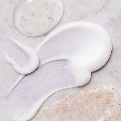 Luxury 3-step facial spa kit including cleanser, exfoliating polish, and nourishing cream for smooth, radiant skin