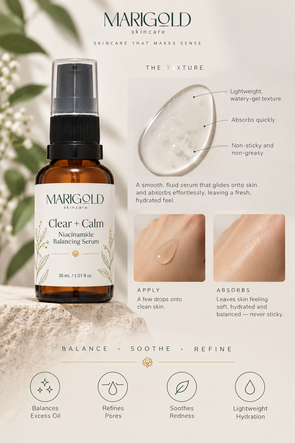 Clear + Calm Niacinamide Balancing Serum
