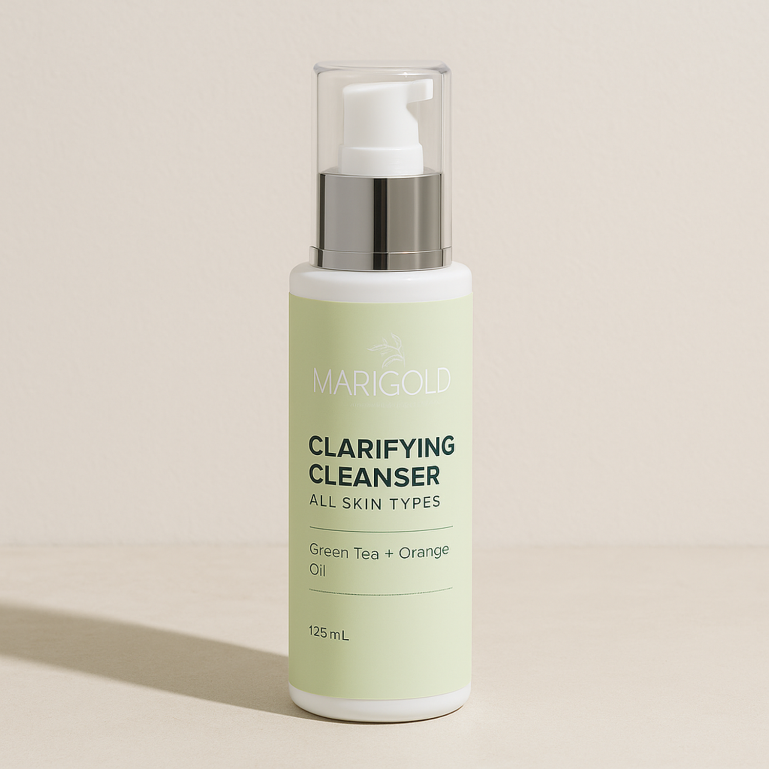 Marigold Skin Clarifying Gel Cleanser – green tea and orange oil gel cleanser for purifying, balancing, and refreshing normal to oily skin