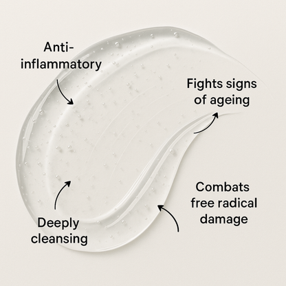 Marigold Skin Clarifying Gel Cleanser – green tea and orange oil gel cleanser for purifying, balancing, and refreshing normal to oily skin