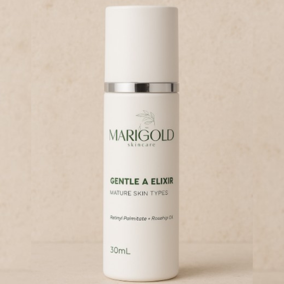 Marigold Skin Gentle A Elixir – vegan retinoid face oil with vitamin A, sea buckthorn, and rosehip for smoother, radiant, and youthful-looking skin