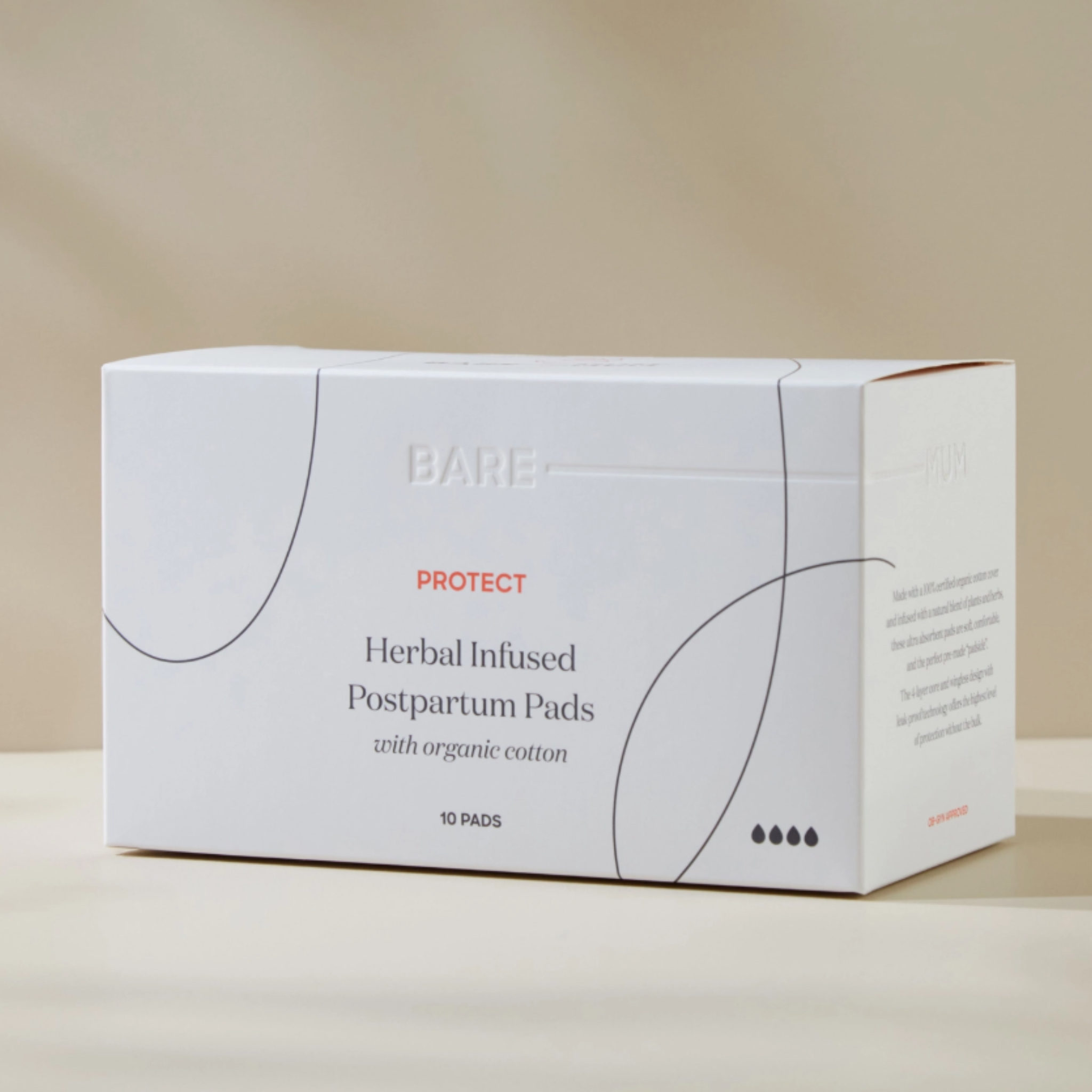 Marigold PROTECT postpartum herbal recovery pads for soothing, healing, and absorbent maternal care