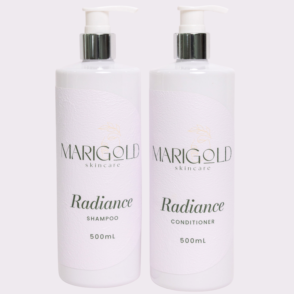 Radiance shampoo and conditioner duo for nourishing, hydrating hair with enhanced shine and smoothness