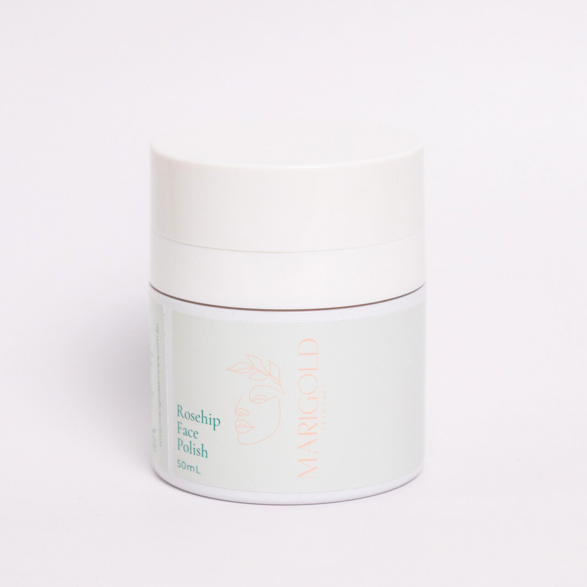Marigold Skin Rosehip Face Polish – gentle, microplastic-free exfoliant with rosehip, guava, and chamomile for smooth, bright, and refreshed skin