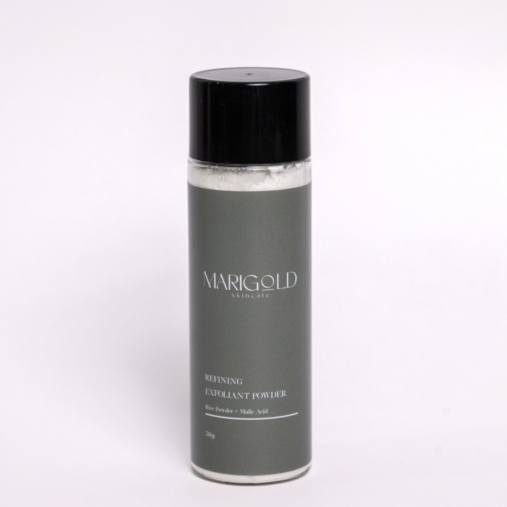 Marigold Skin Refining Exfoliant Powder – enzyme and vitamin C facial exfoliator to brighten, smooth, and renew skin